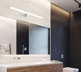 Wandlamp, azuurblauwe LED boven de spiegel 8W 40CM APP368-1W CHROME