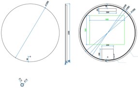 Mueller Cody ronde spiegel 100cm met verlichting en verwarming