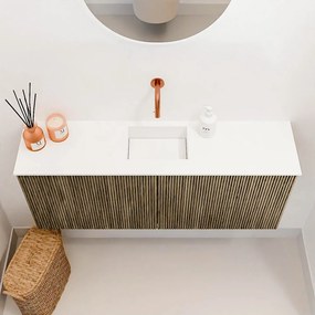 Mondiaz Joya 100cm toiletmeubel dusk met wastafel faye midden zonder kraangat talc