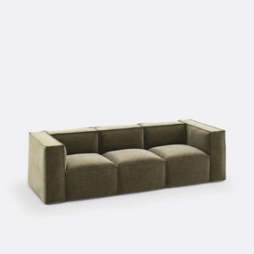 Modulaire zetel, 3-zit, vintage ribfluweel Seven