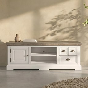 Tower Living Wit Tv-meubel Landelijk 145 Cm Fleur - 145x50x54cm.