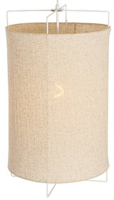 Design hanglamp wit met beige kap - Rich