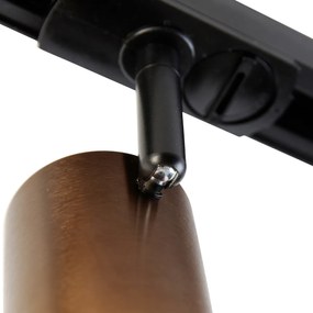 Moderne 1-fase railspot donkerbrons - Iconic Jeana