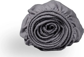 Hoeslaken flanel - 100% katoen - 90x200 - grijs