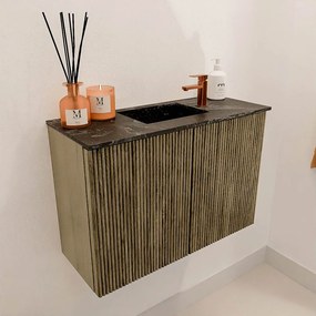Mondiaz Joya DLux 60cm toiletmeubel dusk met wastafel faye midden 1 kraangat lava