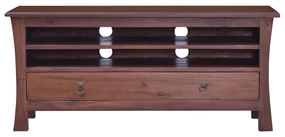 vidaXL Tv-meubel 100x30x45 cm massief mahoniehout klassiek bruin
