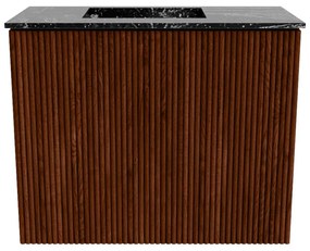 Mondiaz Joya DLux 50cm toiletmeubel ruby met wastafel faye links zonder kraangat lava
