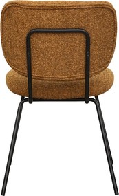 Moderne Eetkamerstoel Okergeel Boucle