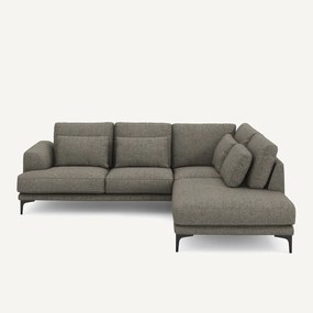 Rechtse hoekbank met leuning in tweed, Marsile