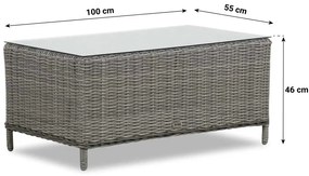 Hoek loungeset 5 personen Wicker Grijs  Garden Collections Oxford