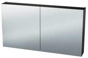 Nemo Spring Nebulo luxe spiegelkast - 100x65x17.8cm - 2 dubbelzijdige spiegeldeuren - glazen leggers - met stopcontact - zonder schakelaar - kleur: U899 ST9 Cosmos Grey 20037071