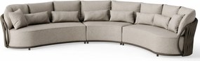 Vivaro hoek loungeset 3 delig Bronze | Misty rope | Pebble Desert Bouclé SUNS