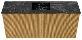 Mondiaz Joya DLux 90cm toiletmeubel oak met wastafel faye midden zonder kraangat lava