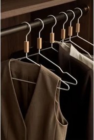 6-delige Set Houten En Stalen Hangers Säly Wit - Sklum