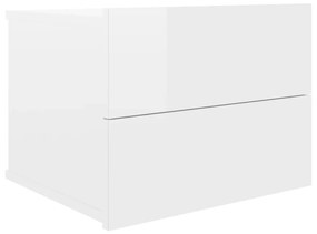 vidaXL Nachtkastje 40x30x30 cm spaanplaat hoogglans wit
