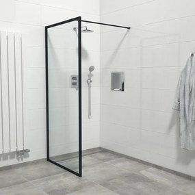 Marenza Bellini Inloopdouche - 90x200cm - veiligheidsglas - helder glas - frame rondom - anti kalk - mat zwart Mirrors-90