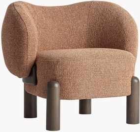 Gestoffeerde armleunstoel Janvi met essenhouten frame