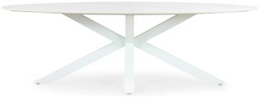 Dining Tuintafel ovaal 240 x 107 cm Wit Santika Ellisse
