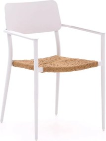 Dining tuinstoel | Bellagio Cino | Wicker (vlechtwerk) | Wit | Stapelbaar | Kees Smit Tuinmeubelen