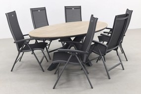 Hartman Salvatore/GI Edison 220x115 cm. tafel - ovale verstelbare tuinset