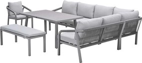 Garden Impressions Tarera lounge dining set 7-delig - taupe