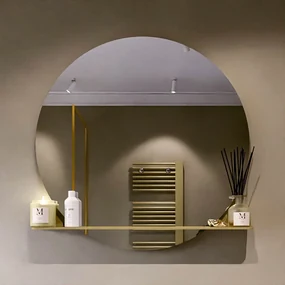 Mondiaz Spot spiegel rond Ø100cm met planchet plata