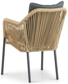 Tuinset 4 personen 180 cm Aluminium/rope Taupe Lifestyle Garden Furniture Marbella/Vienna