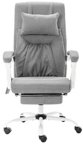 vidaXL Kantoormassagestoel stof grijs