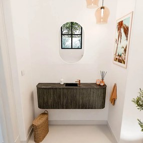 Mondiaz Joya DLux 125cm toiletmeubel ronding links/rechts shadow met wastafel faye midden 1 kraangat lava