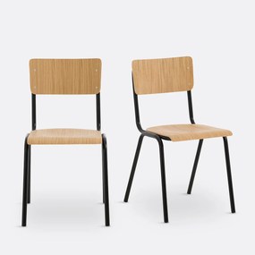 Set van 2 stapelbare schoolstoelen Hiba