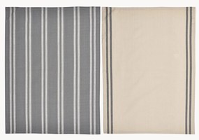 Gestreepte katoenen theedoeken Soft Tools, 2-delig