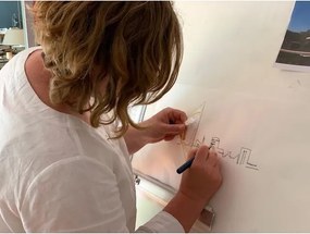 Standing Skyline Amsterdam Noten - 60 cm