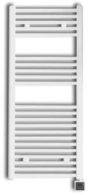 Sanicare elektrische design radiator 60x112cm wit met Bluetooth en thermostaat rechts zwart