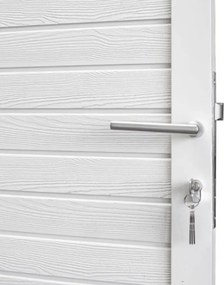 Tuindeur composiet Rhombus Double wit met wit aluminium frame compleet (90 x 180 cm)