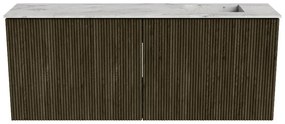 Mondiaz Joya DLux 100cm toiletmeubel shadow met wastafel faye rechts zonder kraangat glace
