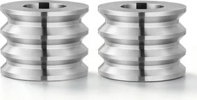 VEVOR reserveonderdelen en accessoires voor walserijen: 2 vierkante walsen met 3 groefmaten, accessoires voor doe-het-zelf sieradengereedschap, hoogwaardig gelegeerd staal, voor het persen van kneedbare metalen zoals goud, zilver en messing.