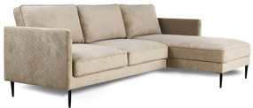 3-zits Bank Rechts Wave Rib Taupe  - Polyester - Giga Meubel - Industrieel & robuust