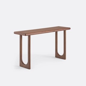 Nachtkastje in massief notenhout en notenhoutfineer, breedte 140 cm, Douve