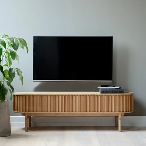 Scandinavische Tv-meubel Eikenfineer - 160x45x48cm.