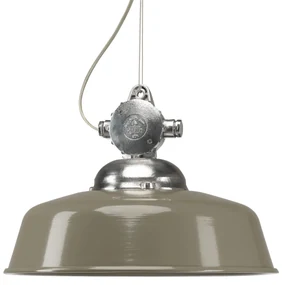Hanglamp aan ketting Detroit Retro aluminium met Taupe deksel