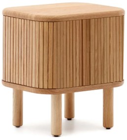 Kave Home Mailen Nachtkastje Met Latjes Naturel Hout - 50x40x55cm.