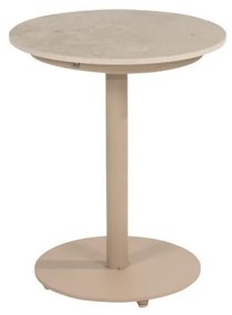 4 Seasons Outdoor Boaz bijzettafel latte met blad Ø 45 cm (H 55 cm)  Bijzettafel    beige weerbestendig