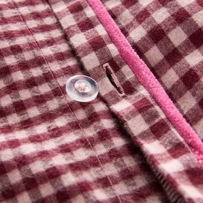 Dekbedovertrek voor kinderbed, geruite katoenen flanel, VICHY FLANELLE
