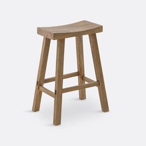 Barkruk in iepenhout H65 cm, Asayo