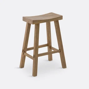 Barkruk in iepenhout H65 cm, Asayo