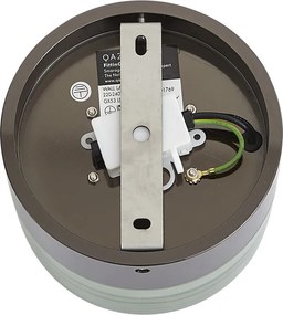 Design wandlamp zwart met licht groen glas IP44 - Michele