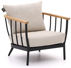 Lounge tuinstoel | Apple Bee Condor | Textileen | Natural Teak/Taupe/Zwart | Kees Smit Tuinmeubelen