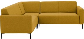 Goossens Key West geel, stof, 2-zits, modern design