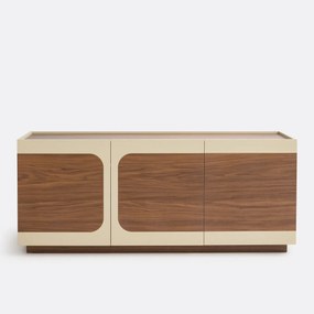 Walnoot gefineerd 3-deurs dressoir, Galdo