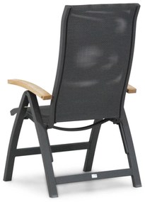 Presto Tarenta Standenstoel Met Teak Arm Aluminium Grijs